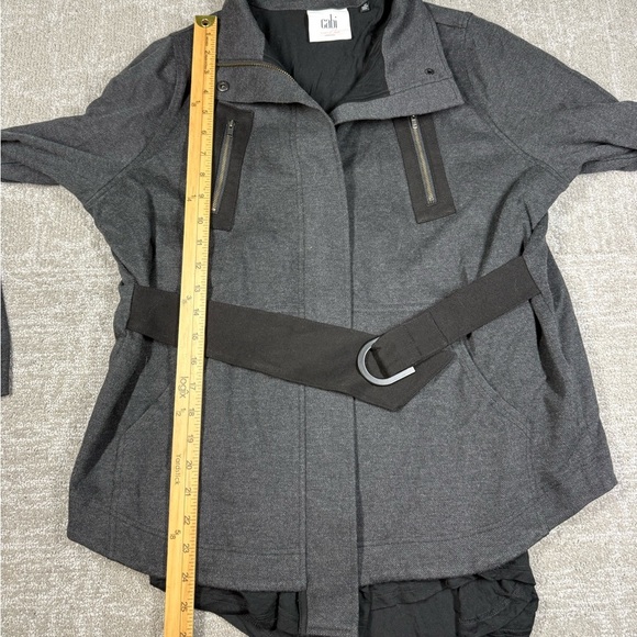 Cabi Love Carol Collection Grey Mesh Net Zip Front Jacket Size M - Picture 6 of 8
